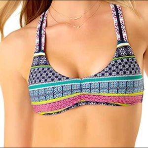 🆕Cole of California Tahiti Stipe Swim Top Size XL